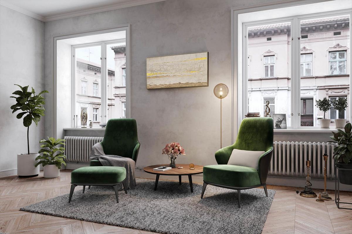 ÖLGEMÄLDE 120/60 cm - Goldfarben/Weiß, Holz/Textil (120/60cm) - KUNSTLOFT