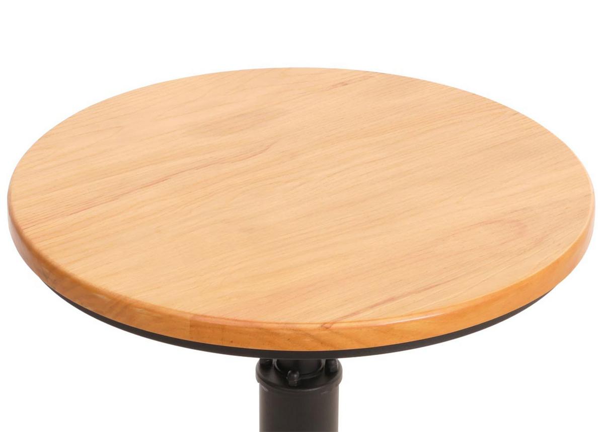 BARTISCH rund Schwarz, Beige - Beige/Schwarz, Holz (61/61/123cm) - MCW