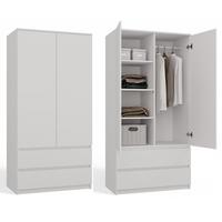 KLEIDERSCHRANK Weiß 90/180/50 - Weiß, Holzwerkstoff (90/180/50cm) - RAUMHIRSCH FURNITURE
