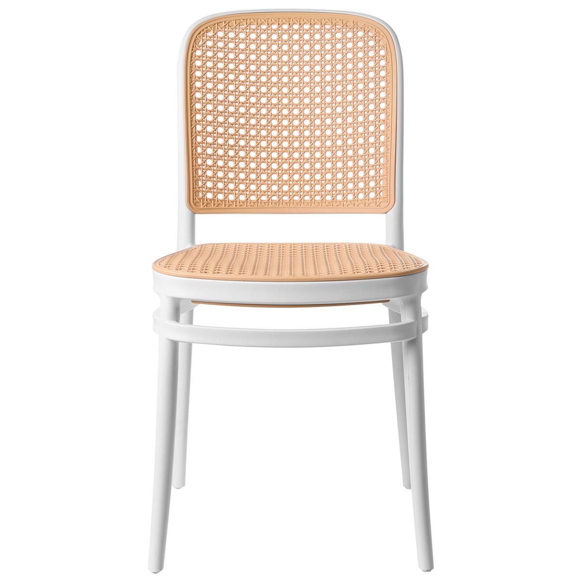 GARTENSTUHL 4er-Set Beige Plose - Beige/Weiß, Kunststoff (41/83/43cm) - Beliani