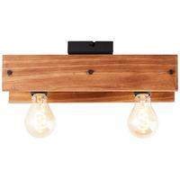 DECKENLEUCHTE Calandra 99449/76 - Schwarz, Holz (13.5/38/11.7cm) - Brilliant