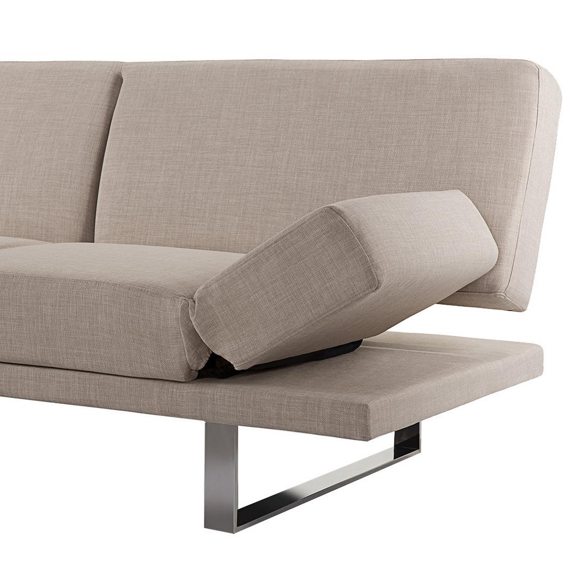2-SITZER-SCHLAFSOFA Polyester Beige York - Beige, Textil (190/81/89cm) - Beliani