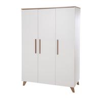 KLEIDERSCHRANK Lennie - Eichefarben/Weiß, Eichenholz/Holz (119/190/52cm) - Roba