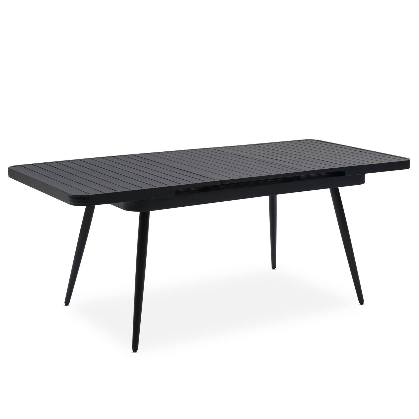 GARTENTISCH SUNNY schwarz - Schwarz, Metall (90/180/77cm) - IDIMEX