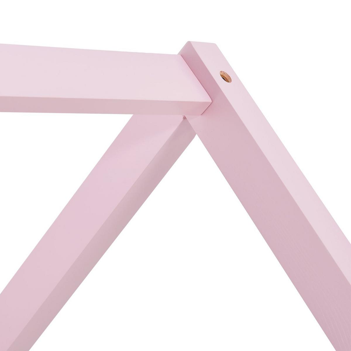 KINDERBETT Marli rosa 90x200 cm mit Bettkasten - Rosa, Holz (90/200cm) - Juskys
