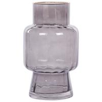 BLUMENVASE Glas grau Megalo - Grau, Glas (26cm) - Beliani