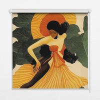 INNENROLLO - Fensterrollo - Rollo - 60x40 cm - Tänzer - Gelb, Kunststoff (60/140/0.5cm) - TULUP
