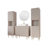 BADMÖBEL-SET Nubia VI - Kaschmir/Goldfarben, Holzwerkstoff/Metall (87/79/45cm) - MIRJAN24