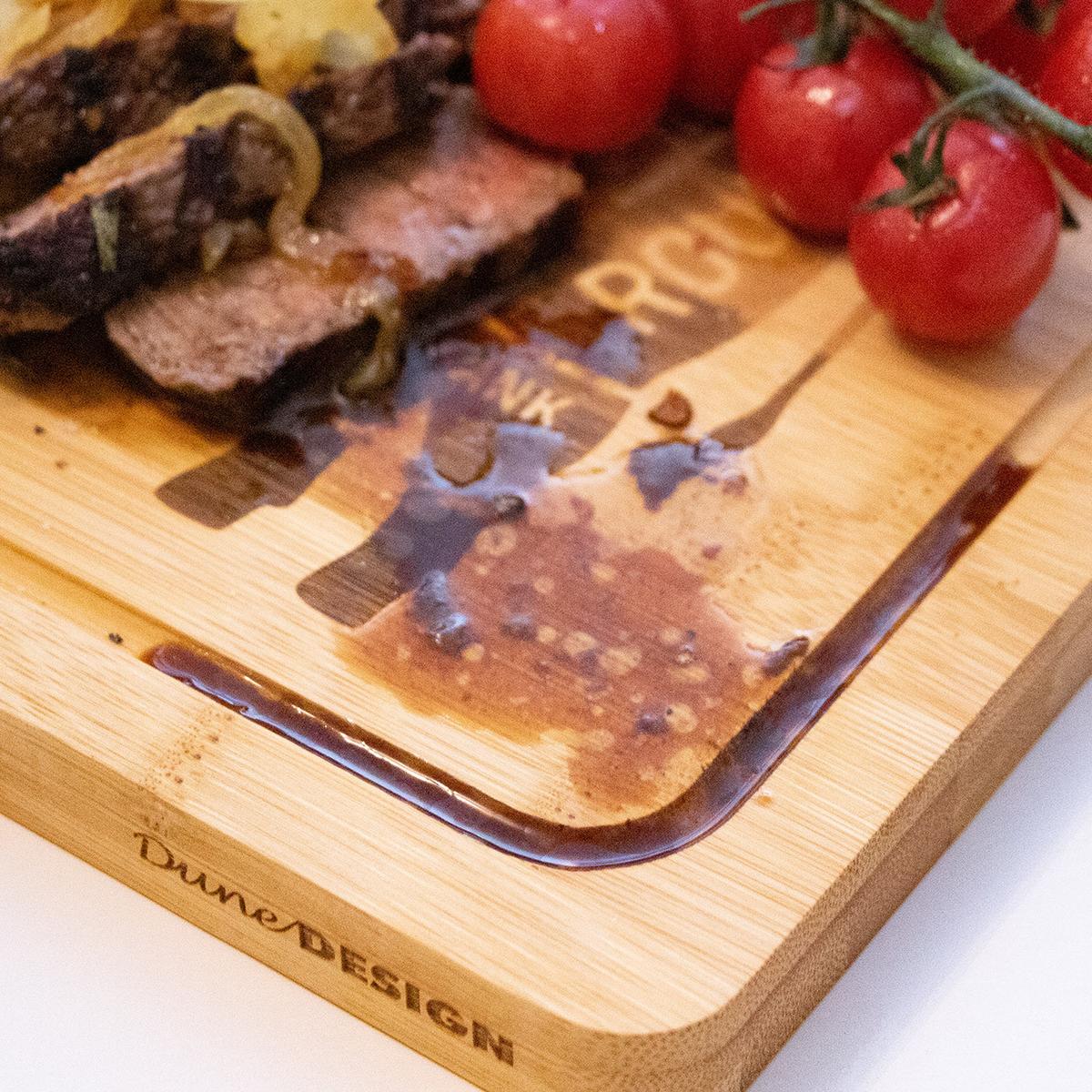 STEAKBRETT 25/30/2 cm, Bambus - Braun, Holz (23/33cm) - Dunedesign