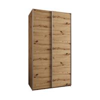 SCHWEBETÜRENSCHRANK 245,5/130/64 2-türig - Silberfarben/Eiche Artisan, Holz/Metall (130/245/64cm) - Abiks Möbel