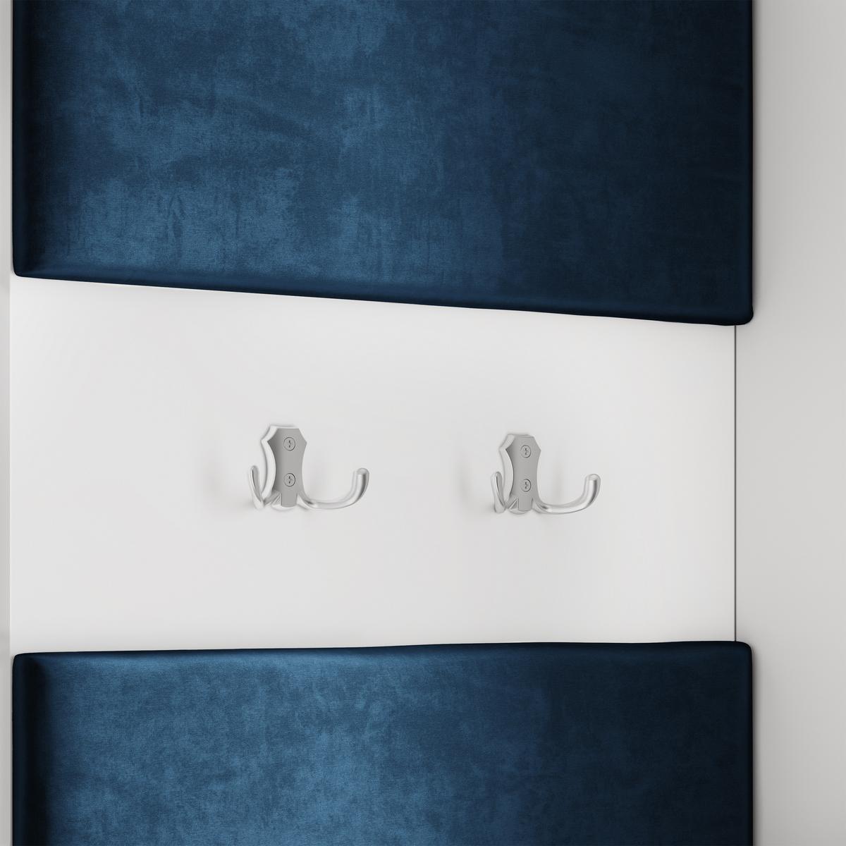 GARDEROBENSCHRANK VIRA 95/181/51 cm Modern Garderobe-Set Eiche Lefkas - Blau/Eichefarben, Holzwerkstoff (95/181/51cm) - MASSENO