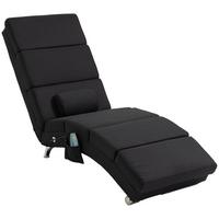 RELAXLIEGE mit 5 Massagemodi, Heizfunktion, Schwarz - Schwarz, Textil/Metall (56/84/168cm) - HOMCOM