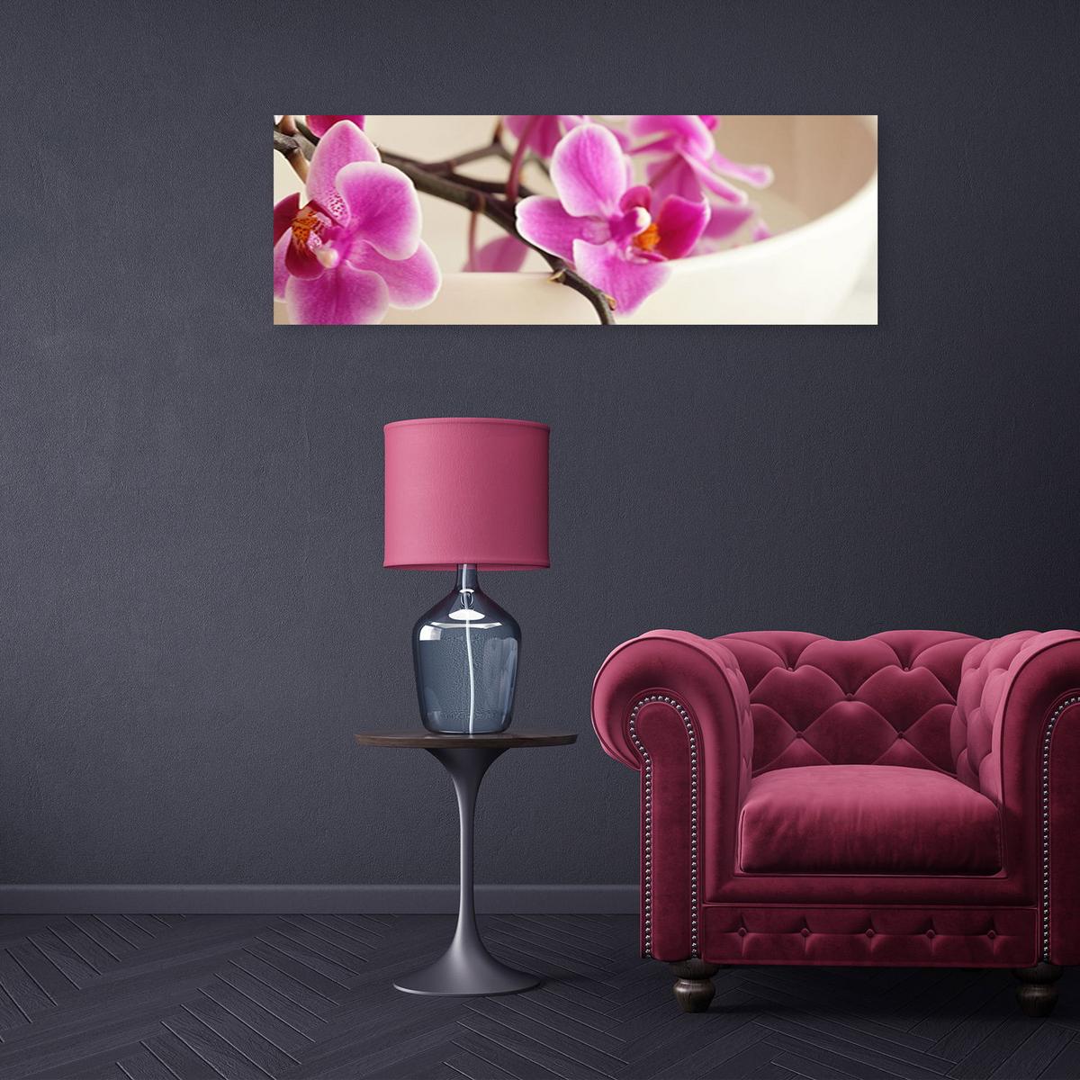 KUNSTDRUCK Rosa 120/40 cm - Pink, Textil (120/40cm) - KUNSTLOFT