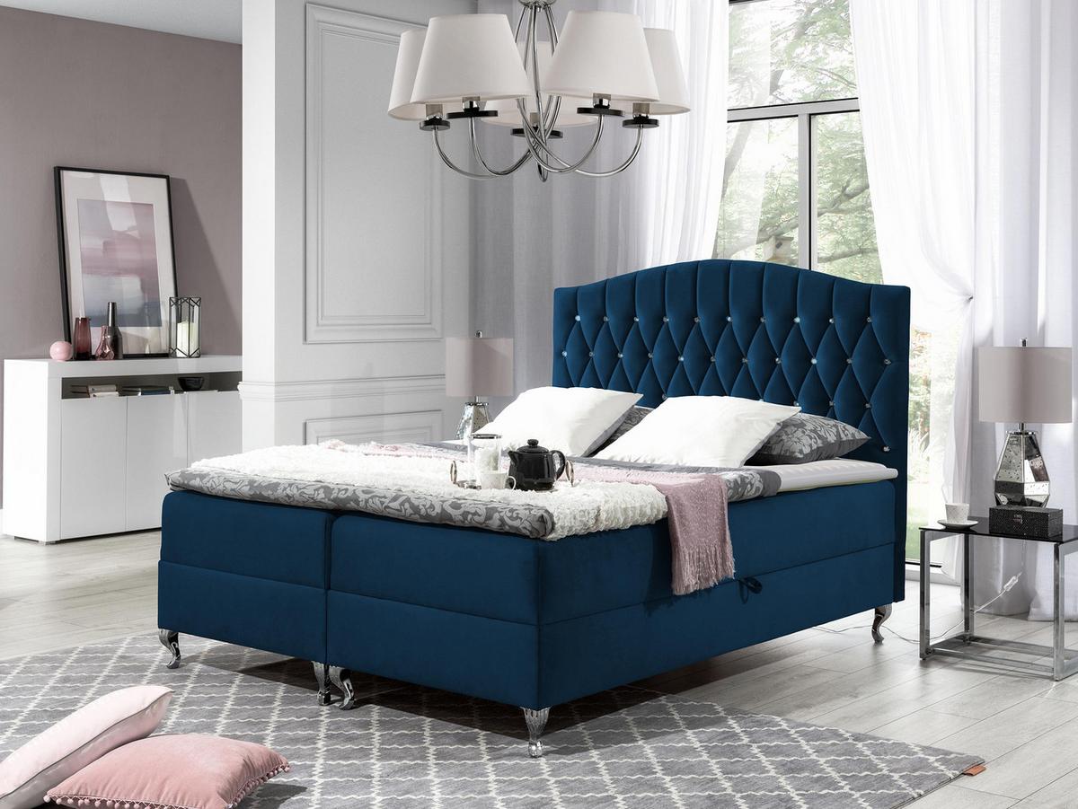 BOXBETT Puerto - H3 - Blau, Holz (140/200cm) - MIRJAN24