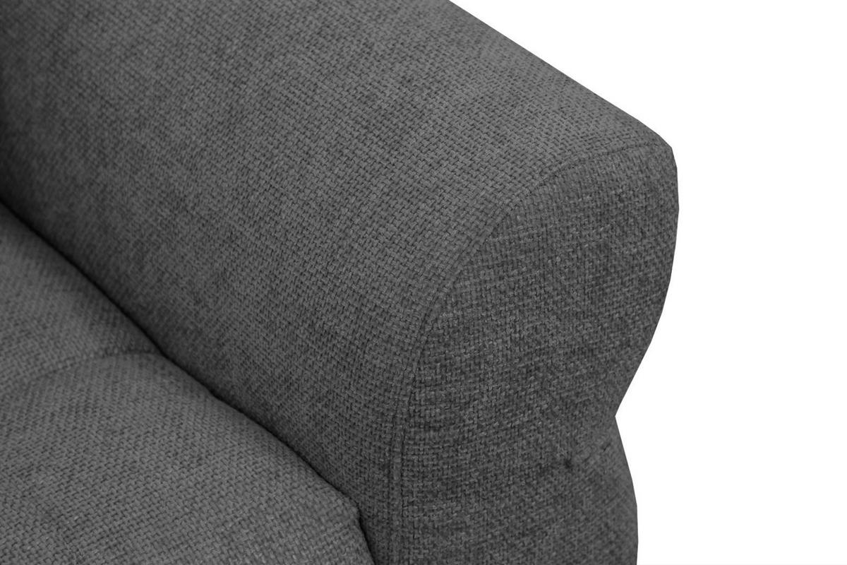 SOFA SALVINI 2-Sitzer, dunkelgrau - Dunkelgrau/Schwarz, Holzwerkstoff/Textil (176/88/99cm) - Wozimo