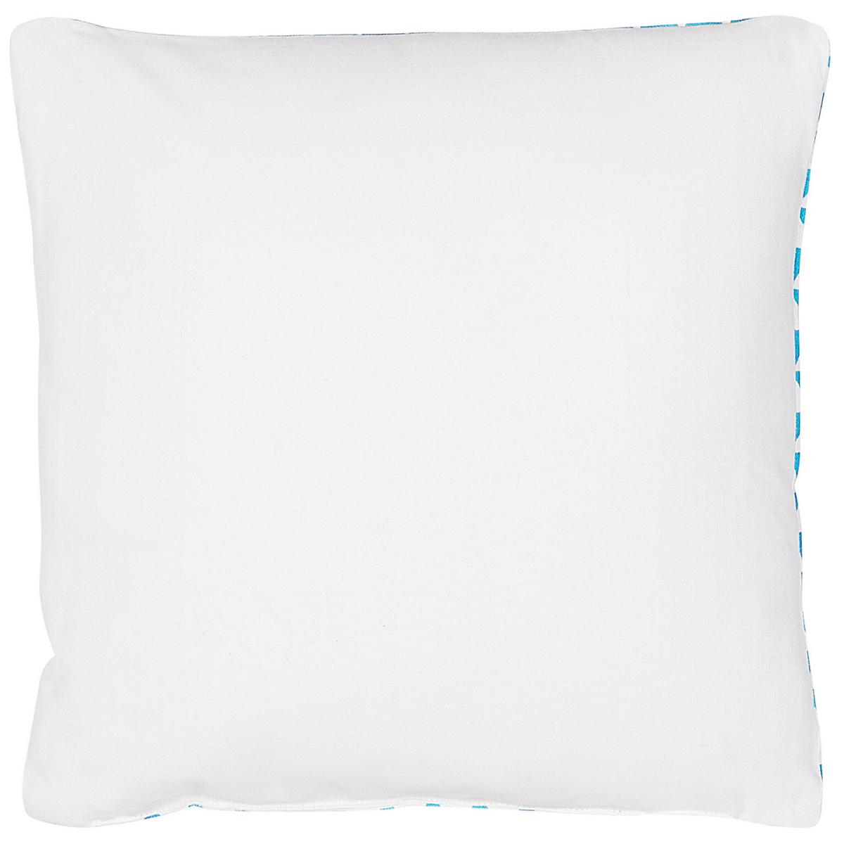 DEKOKISSEN Blau 40/40 cm Radzkot - Blau, Naturmaterialien/Textil (40/40cm) - Beliani
