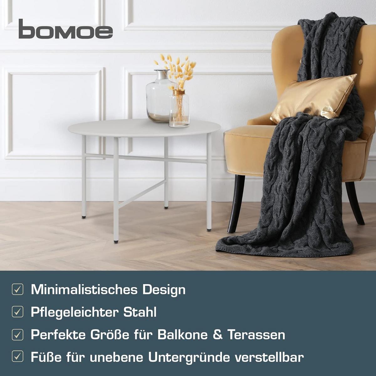 BEISTELLTISCH Finn 44/46 cm und 53/36 cm Hellgrau (2tlg) - Hellgrau, Metall (0.1/53/36cm) - BoMoe
