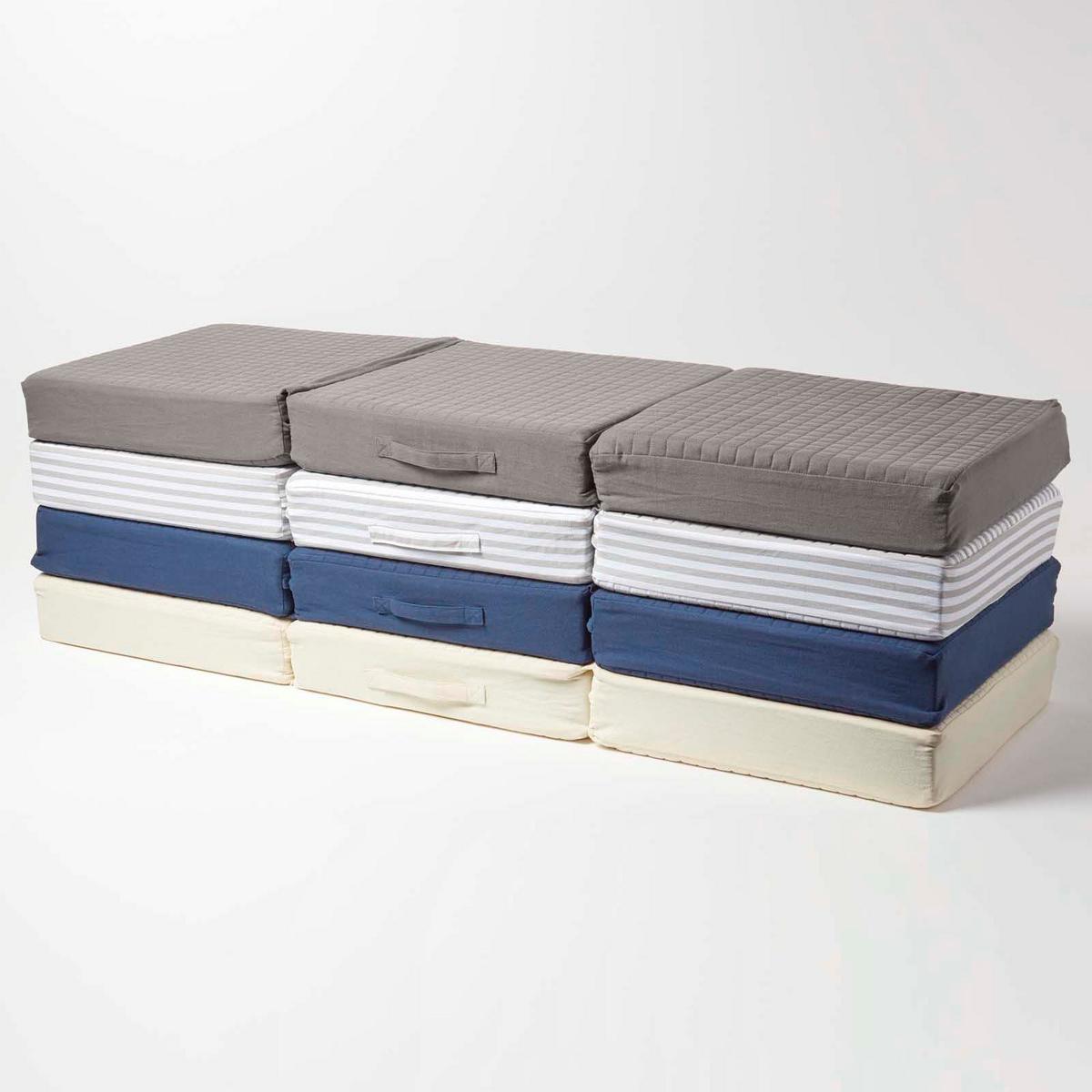 SOFA-AUFLAGE dunkelblau 150/50/10 cm – großes Sitzkissen orthopädisch - Dunkelblau, Textil (150/50/10cm) - Homescapes