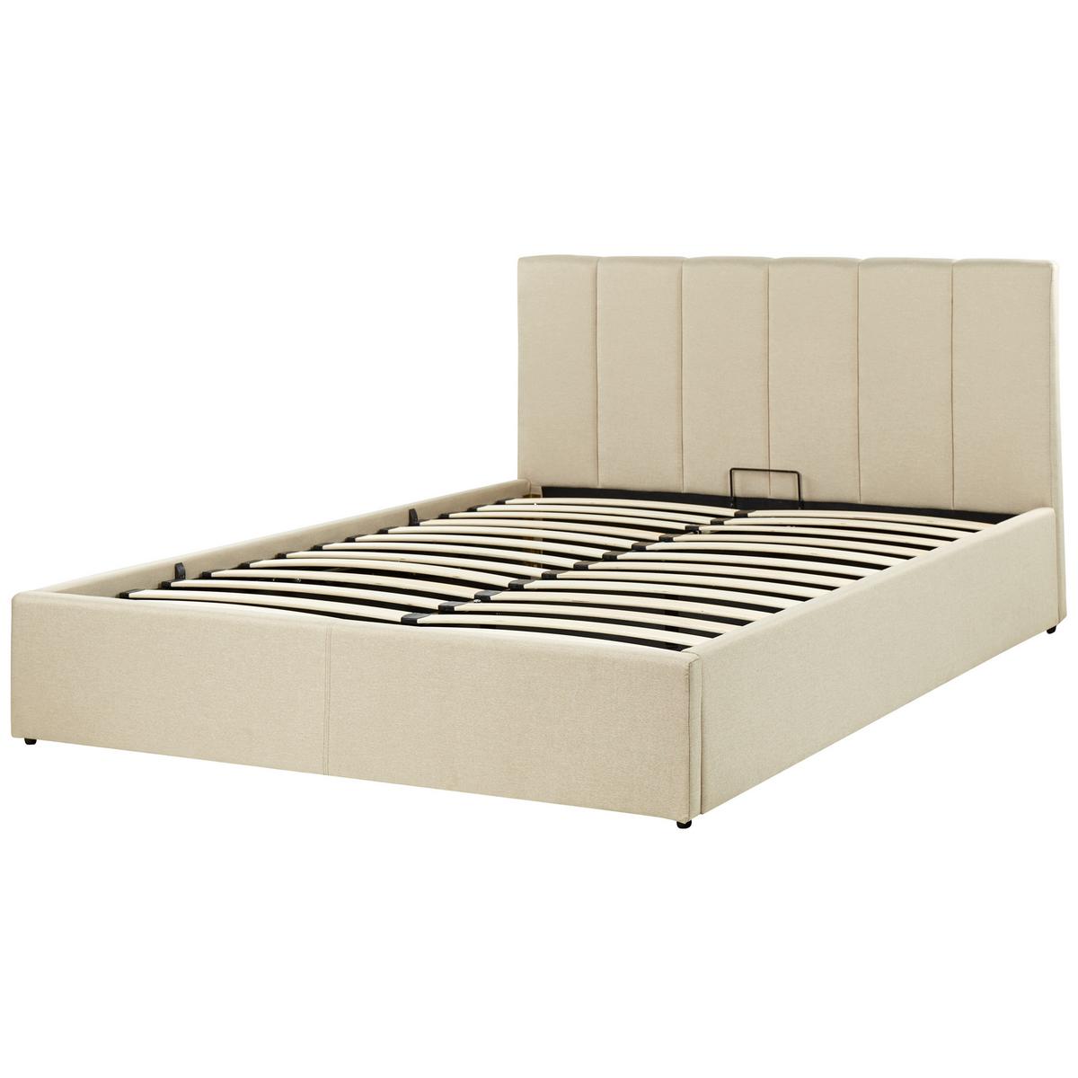 POLSTERBETT 140/200cm Beige Dreux - Beige, Textil (140/200cm) - Beliani