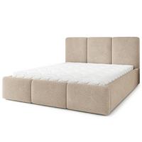 POLSTERBETT MORENA Q 160x200 cm mit Bettkästen - Beige - Beige, Holz (160/200cm) - MASSENO