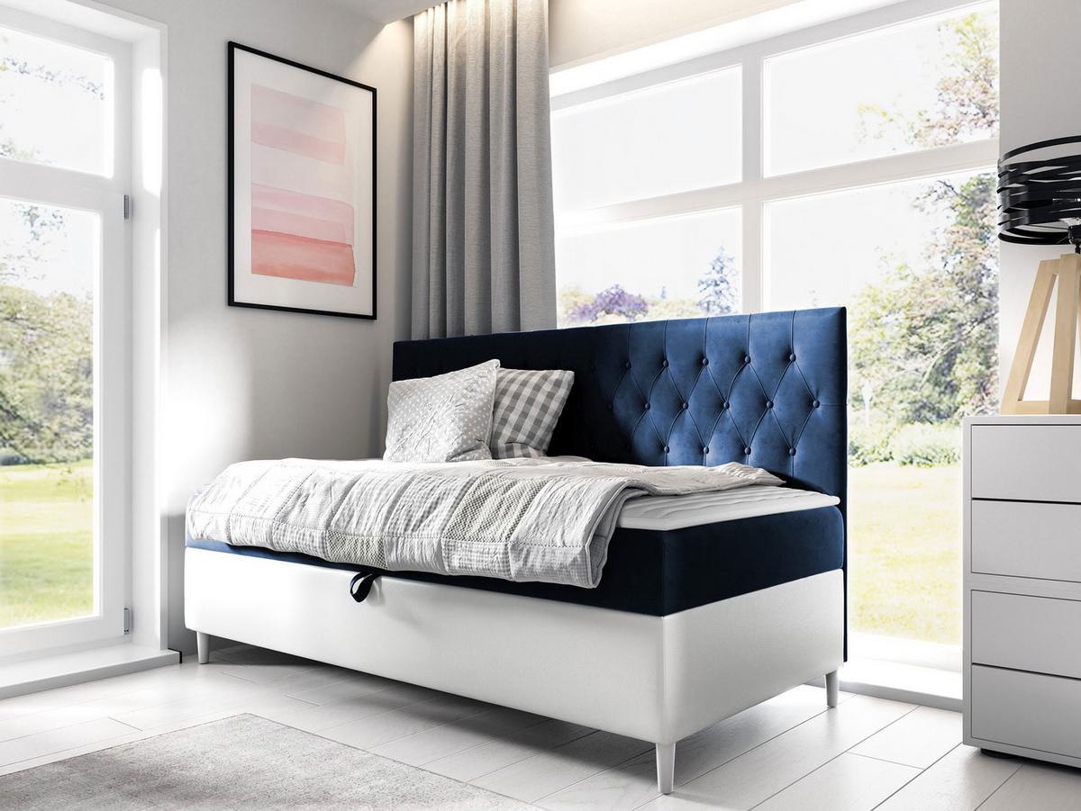BOXBETT Filip Junior 2 - H3 - Blau/Weiß, Holz (80/200cm) - MIRJAN24