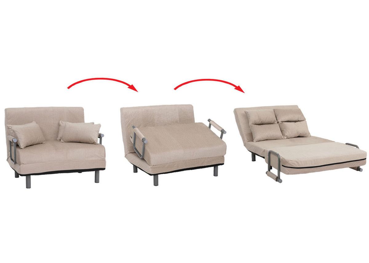 SCHLAFSESSEL Cremeweiß - Weiß, Textil (105/80/190cm) - MCW