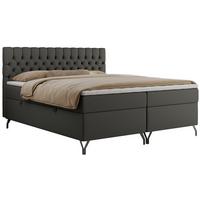 BOXBETT GRIMALDI 140/200 Dunkelgrau Kunstleder - H4 - Dunkelgrau, Holz/Textil (140/200cm) - MKS
