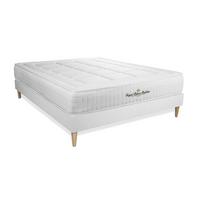 BETT Balmoral Memory-Schaum 120 x 210 cm h3 - Kit Bettgestell Weiß - Beige/Weiß, Karton/Holz (120/210cm) - ROYAL PALACE BEDDING