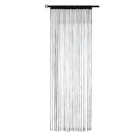 FADENGARDINE Shanghai HxB 230x100 cm Schwarz Lurex - Schwarz, Textil (100/230cm) - Gardinenbox