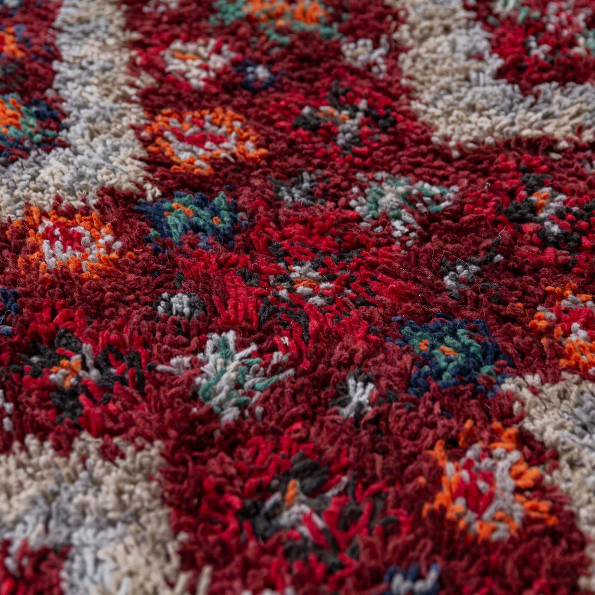 HOCHFLORTEPPICH mit Fransen TAFRAUT, im Berber-Stil, Rot, 133 x 190 cm - Rot, Textil (190/133cm) - KADIMA DESIGN