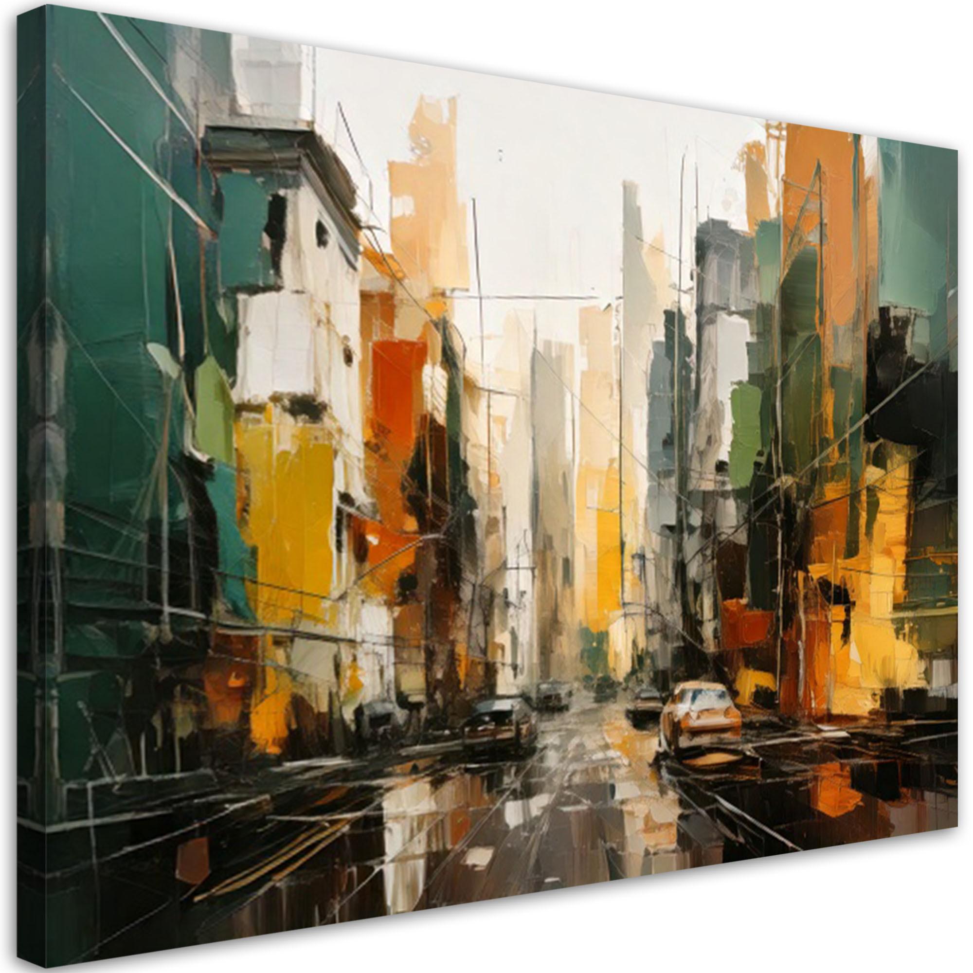 LEINWANDBILD Abstraktion 120x80cm - Multicolor, Textil (120/80cm) - Feeby