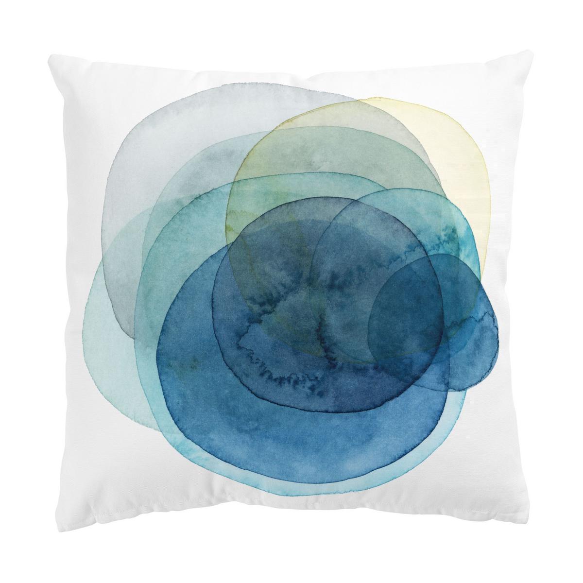 DEKOKISSEN 2er-Set Urknall - blau grün Duo 40/40 cm - Pastellblau, Textil (40/40cm) - Bilderwelten