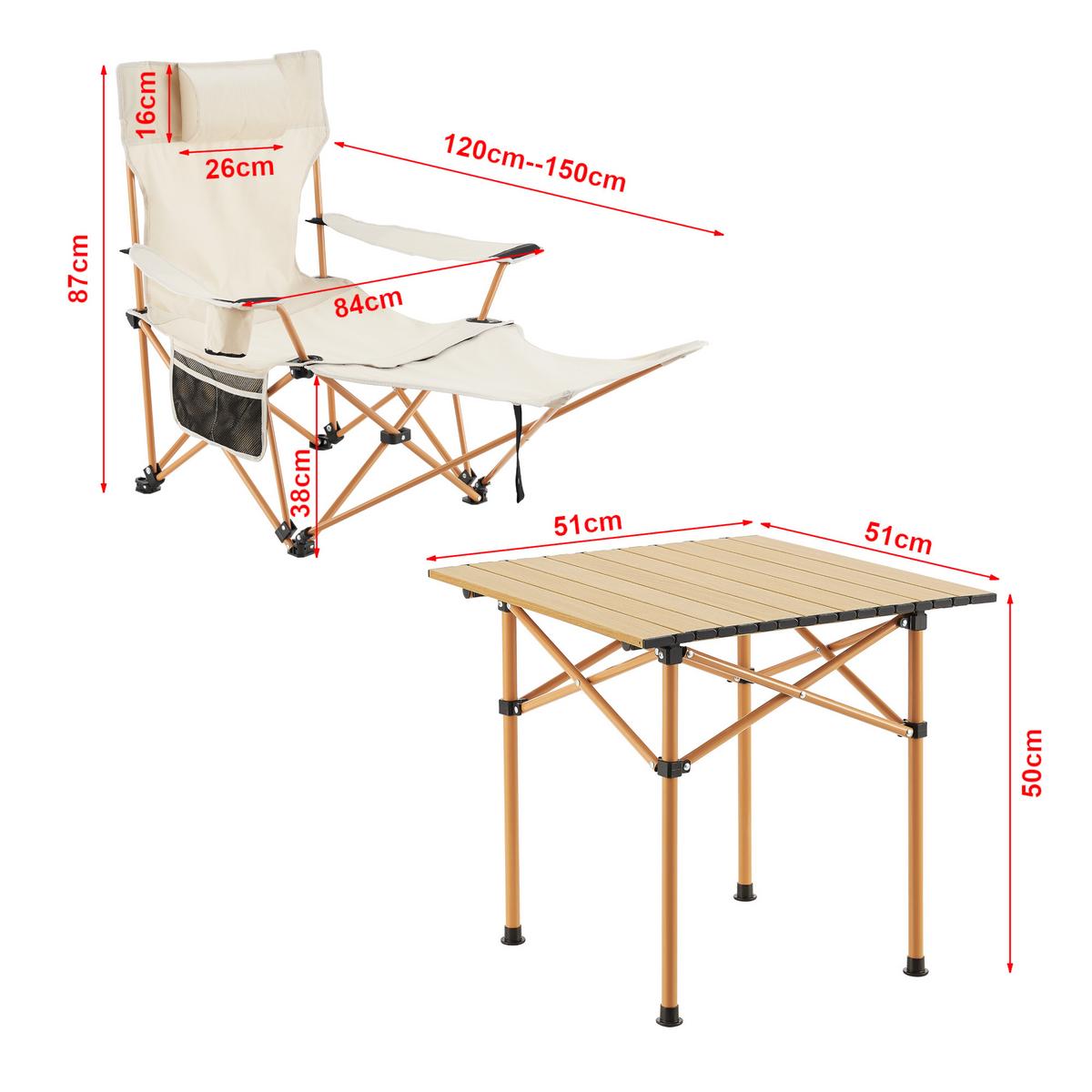 GARTENMÖBEL-SET 3 TLG. Bellante - Beige, Textil/Metall - casa.pro