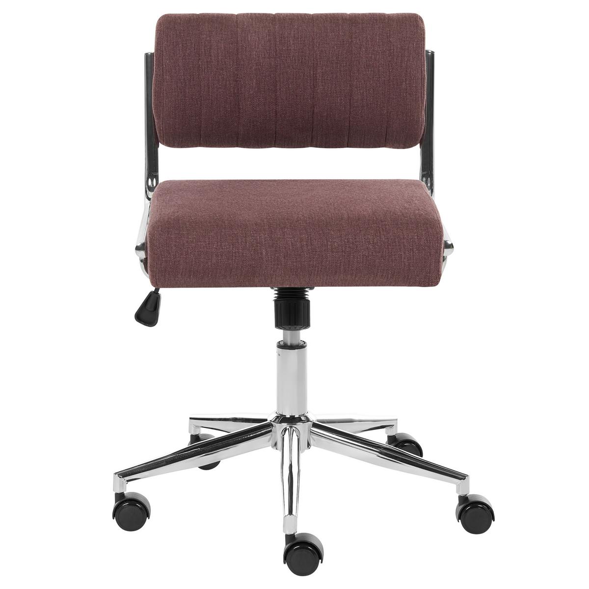 SCHREIBTISCHSTUHL Burgunderrot Arloft - Dunkelrot, Textil/Metall (60/73/60cm) - Beliani