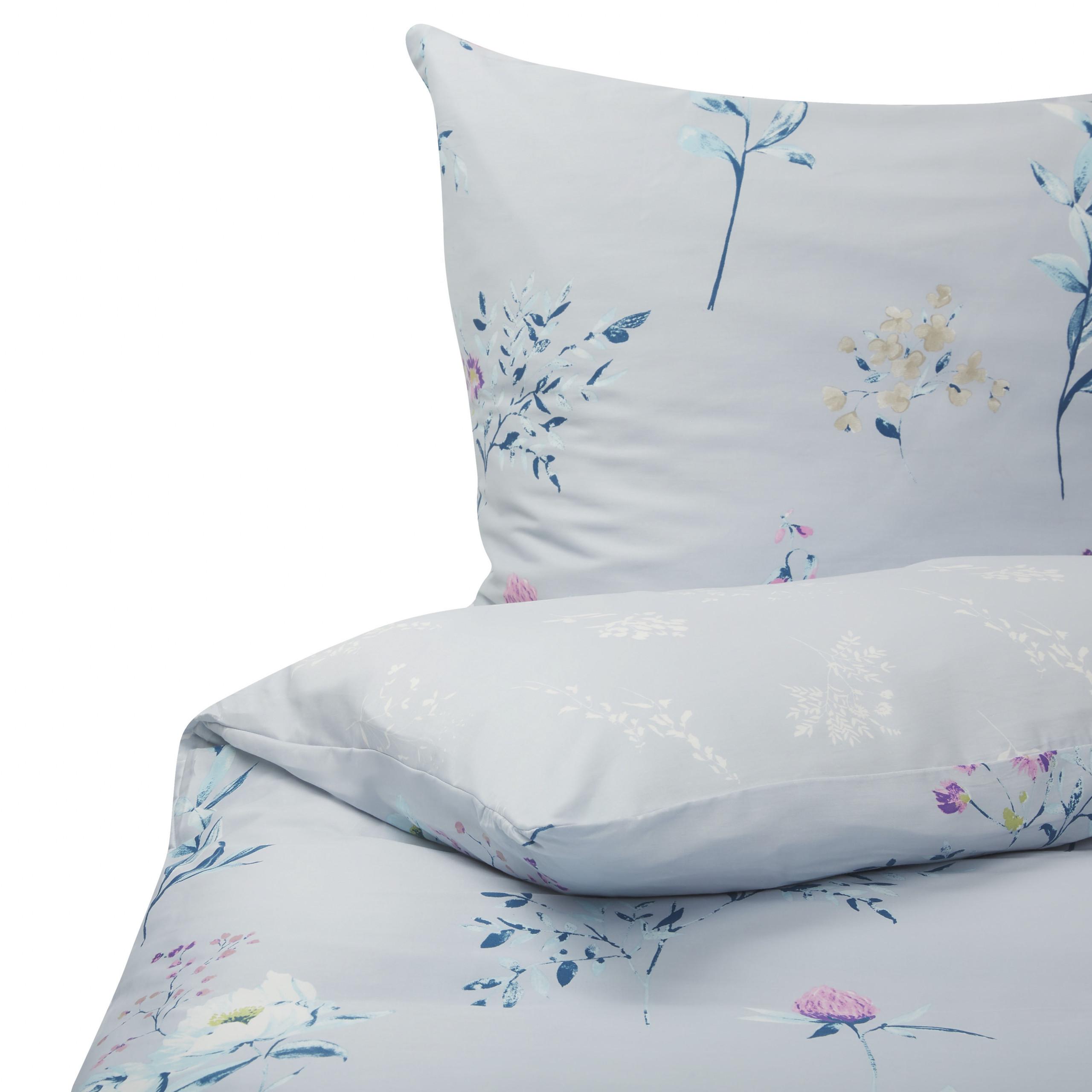 BETTWÄSCHE SET Evergreen 155x220 cm - Blau, Textil (155/220cm) - Beliani