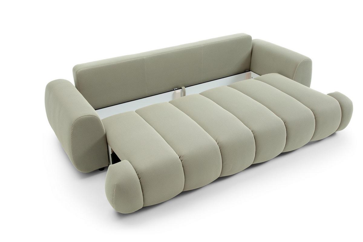 BETTSOFA SITO Braun Tkanina dzianinowa mit Schlaffunktion - Braun, Textil (110/81/263cm) - MASSENO