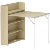 ESSTISCH MDF Stahl Eiche - Eichefarben, Holzwerkstoff (91/78.5/93cm) - HOMCOM