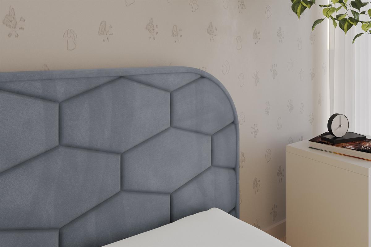 EINZELLBETT Jugendbett mit Bettkasten, Links - JAXY 100x200 Grau - Grau, Holzwerkstoff/Textil (100/200cm) - ALTDECOR