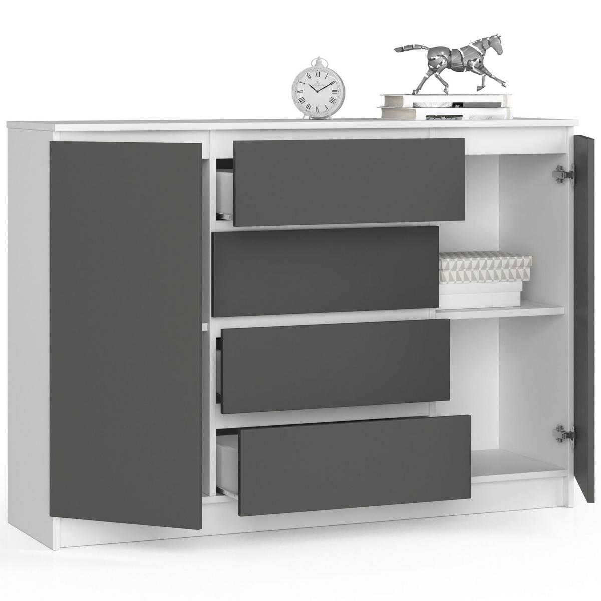 KOMMODE - Weiß, Holzwerkstoff (138/99/40cm) - RAUMHIRSCH FURNITURE