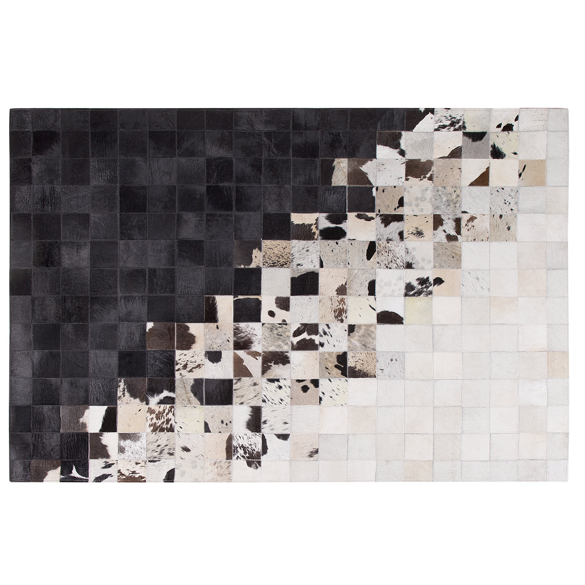 KURZFLOR-TEPPICH Kemah 200/140 cm - Schwarz, Fell (140/200cm) - Beliani