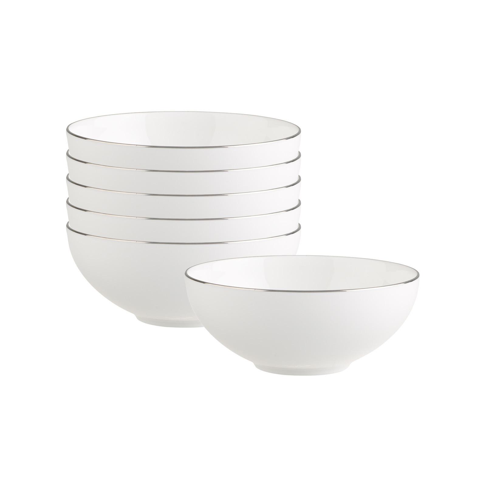 DESSERTSCHALEN Anmut Platinum No. 1 weiß ø 13 cm 6er Set - Weiß, Keramik (13cm) - Villeroy & Boch