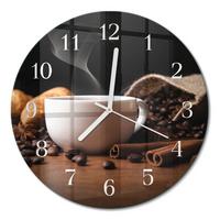 WANDUHR aus Glas Ø30 cm - Kaffee - Braun, Glas (30/30/0.4cm) - TULUP
