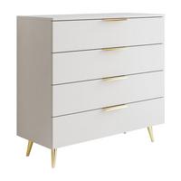 KOMMODE LINA KASCHMIR 95 LED auf hohen Beinen Gold Chrom - Kaschmir, Holzwerkstoff (95/90/40cm) - Lookway