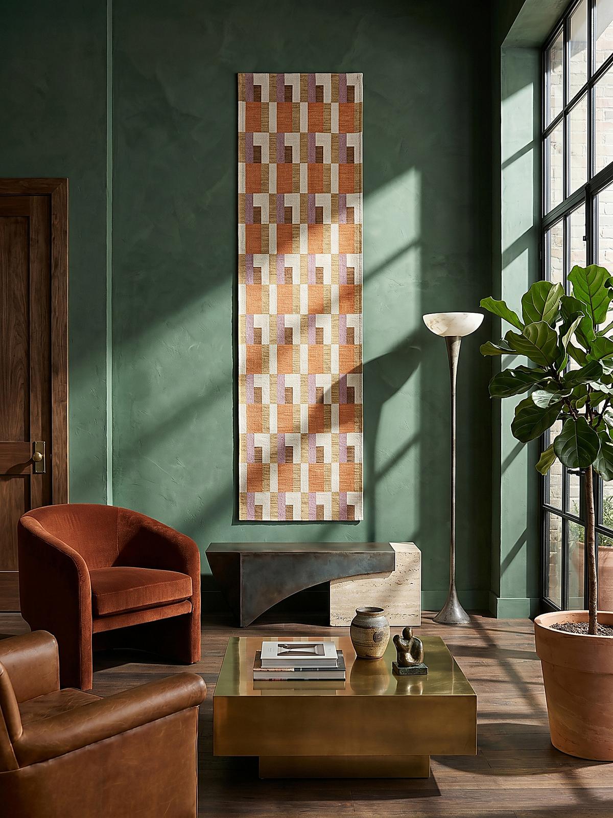 TEPPICH COQUET, geometrisch, Orange-Natur, 60 x 230 cm - Orange, Textil (230/60cm) - KADIMA DESIGN