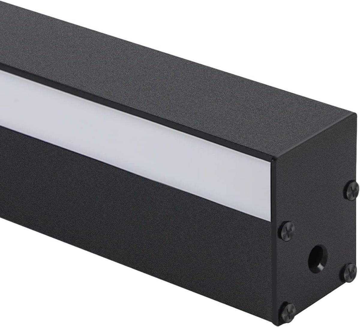 LED WANDLEUCHTE Dünthar 100/3.8/2.5 cm - Schwarz, Kunststoff/Metall (3.8/2.5/100cm) - ZMH