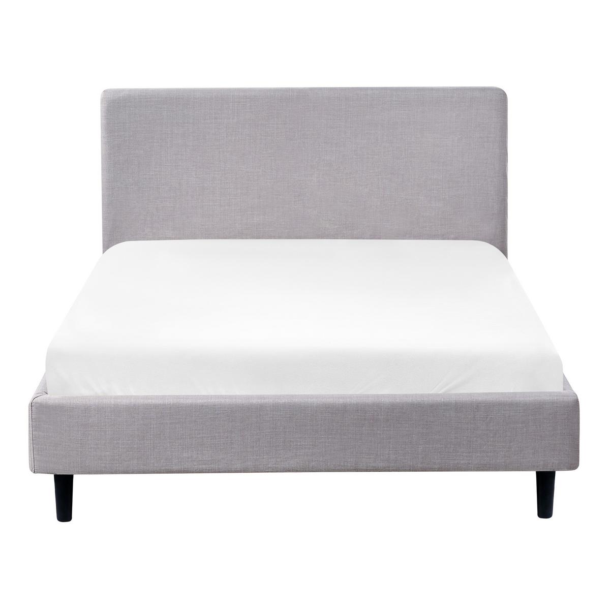 BETT mit Lattenrost 120/200 cm Grau Fitou - Braun/Grau, Textil (120/200cm) - Beliani