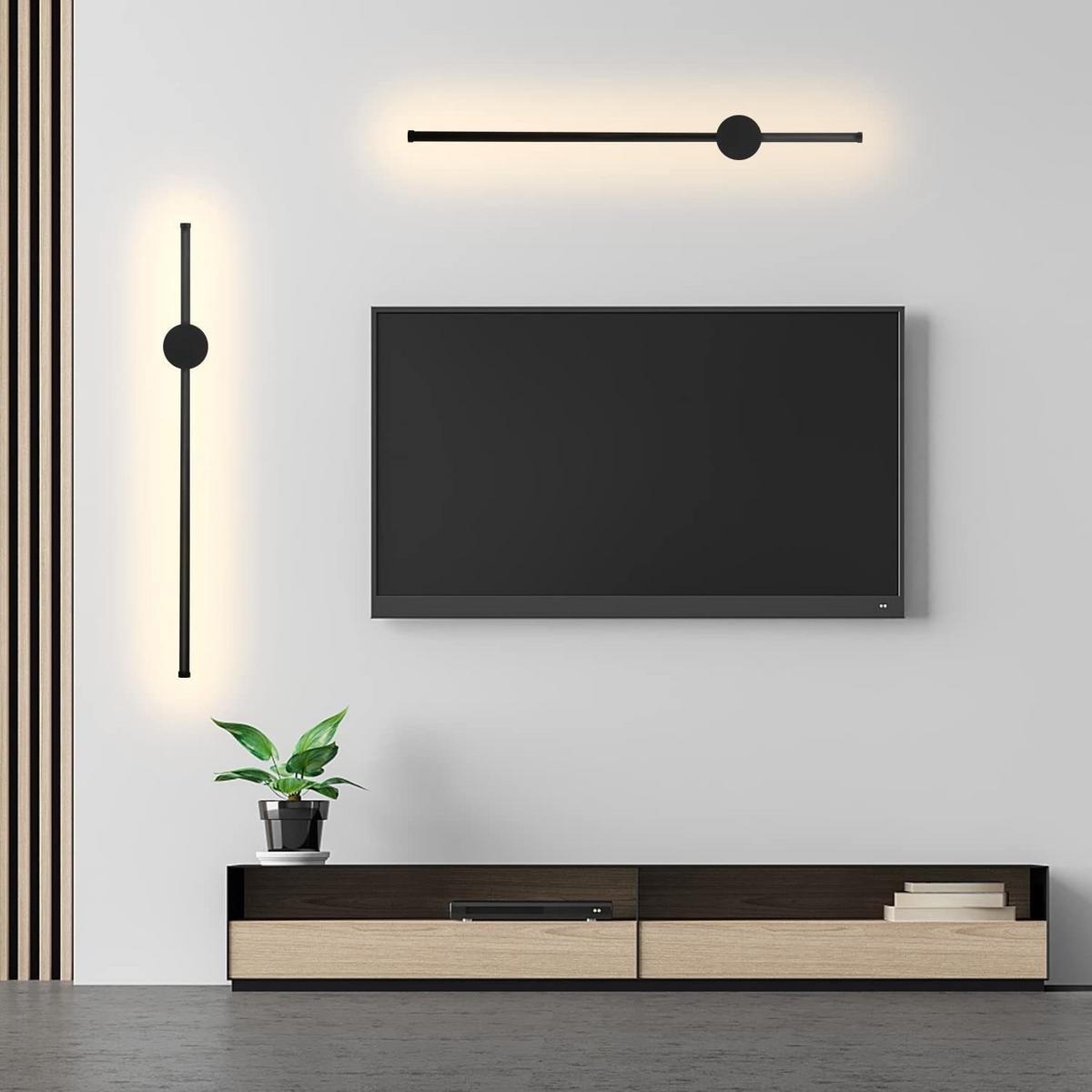LED-WANDLEUCHTE Glowstone 60/10/6 cm - Schwarz, Metall (10/6/60cm) - ZMH