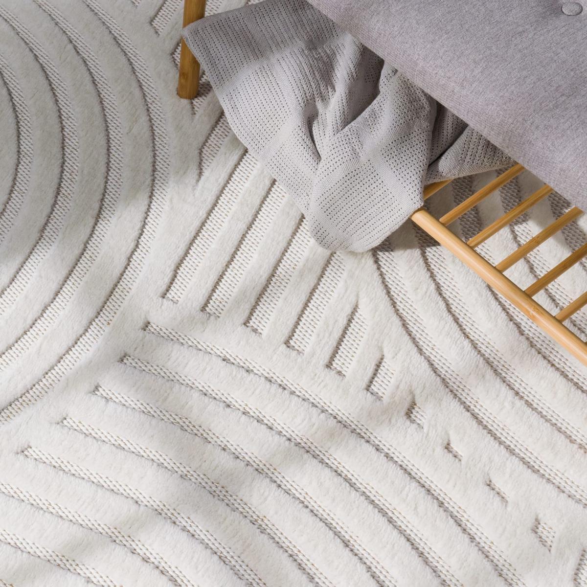 OUTDOORTEPPICH Geometrisch Creme 60 x 100 cm - Creme, Kunststoff (60/100cm) - TT Home