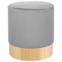 POUF Sophia 39/39/40 cm - Grau, Textil (39/40/39cm) - Beliani
