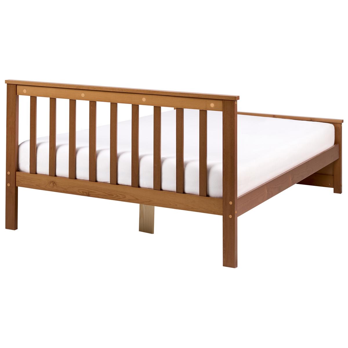 BETT mit Lattenrost 120/200 cm Kiefernholz Braun Olendon - Braun, Holz (120/200cm) - Beliani